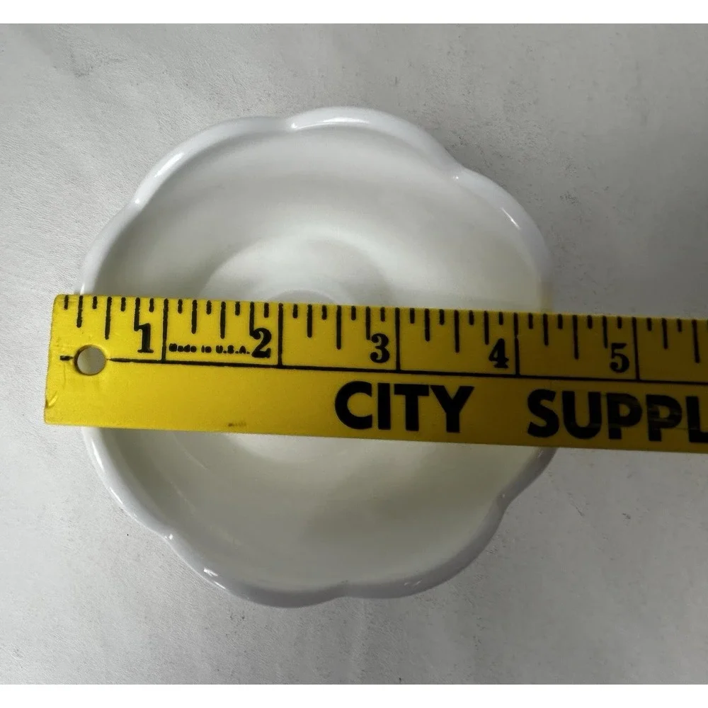 VintageSet Of 3 Indiana Glass Colony Harvest Grape Milk Glass Candle Holders 4
